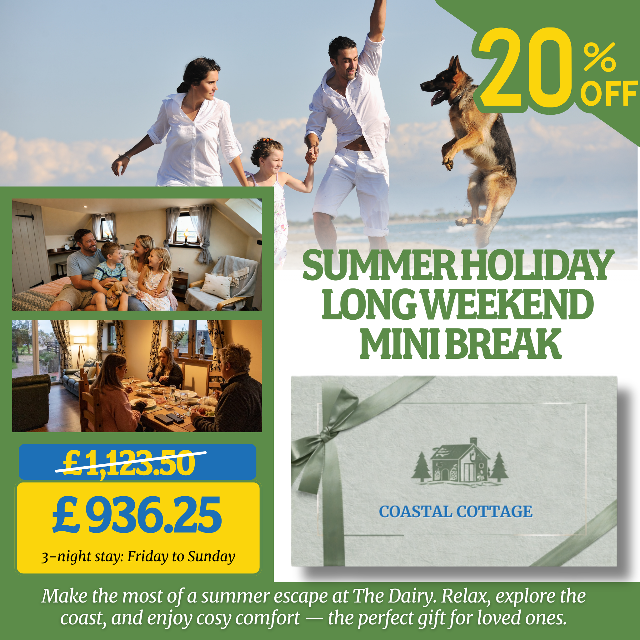 The Dairy Cottage Gift Voucher – 20% Off the Perfect Family Getaway!