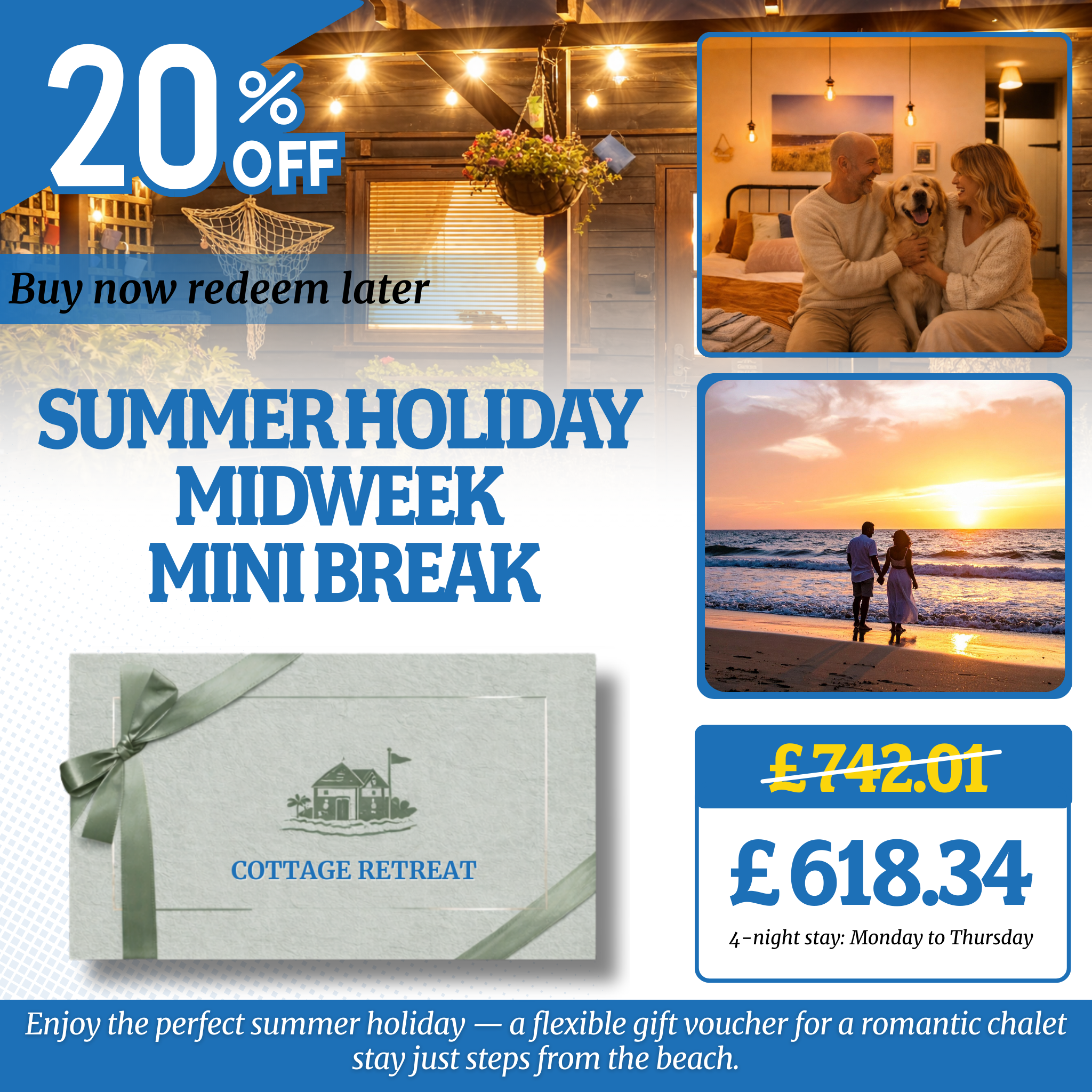 Romantic Seaside Escape Gift Voucher – Save 20% at The Stables