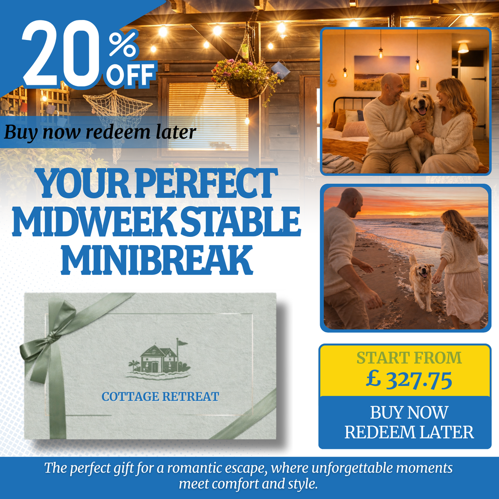 Romantic Seaside Escape Gift Voucher – Save 20% at The Stables