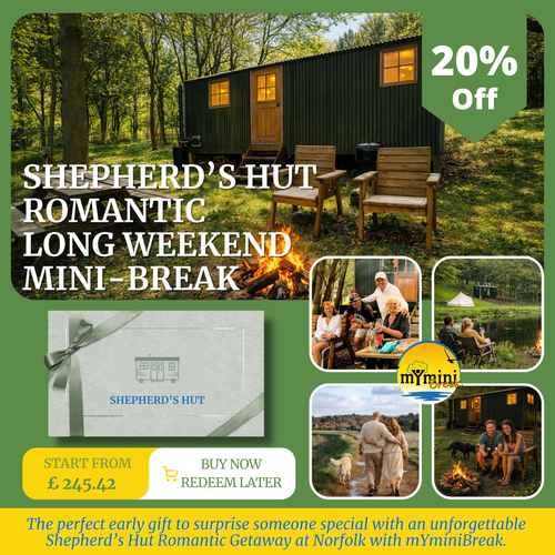 Seaside Shepherd’s Hut Gift Voucher  –  20% OFF