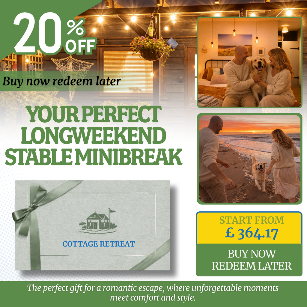 Romantic Seaside Escape Gift Voucher – Save 20% at The Stables