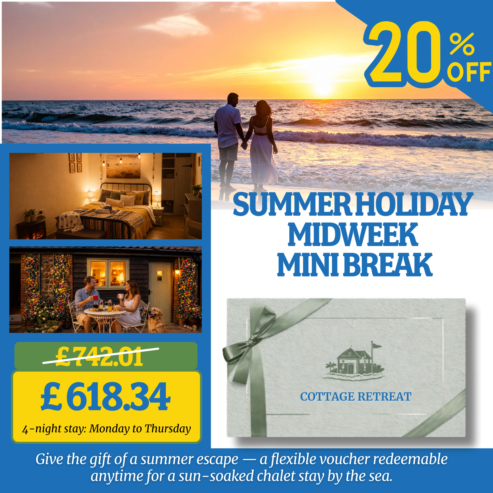 Give the Gift of Romance – 20% Off a Seaside Escape at The Stables Chalets